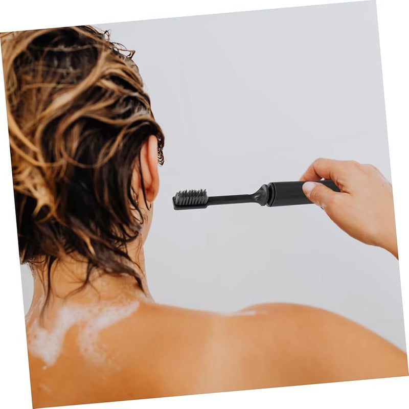 10 قطعة مجموعة فرشاة أسنان قابلة للطي محمولة مع حامل سفر للتخييم ورحلات العمل بتصميم مضغوط - Image 5