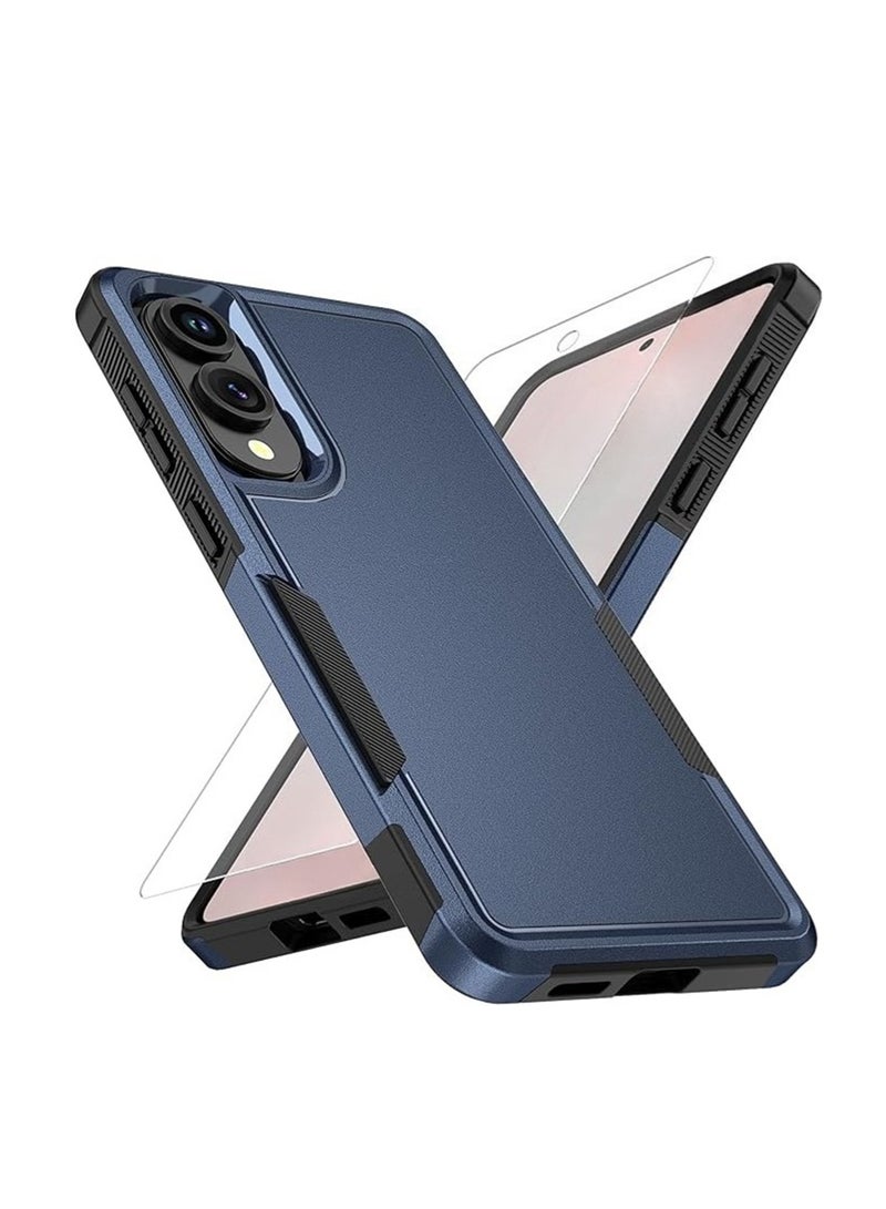 WRISTWISE Case Cover for Samsung Galaxy S25 Edge with 1 HD Screen Protector, 10 FT Military Grade Drop Protection, Anti-Slip Breathable Design, Air Cushion Full-Body Protection Phone Case, Blue - Image 1