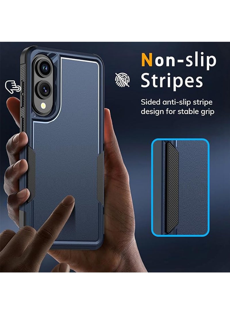 WRISTWISE Case Cover for Samsung Galaxy S25 Edge with 1 HD Screen Protector, 10 FT Military Grade Drop Protection, Anti-Slip Breathable Design, Air Cushion Full-Body Protection Phone Case, Blue - Image 3