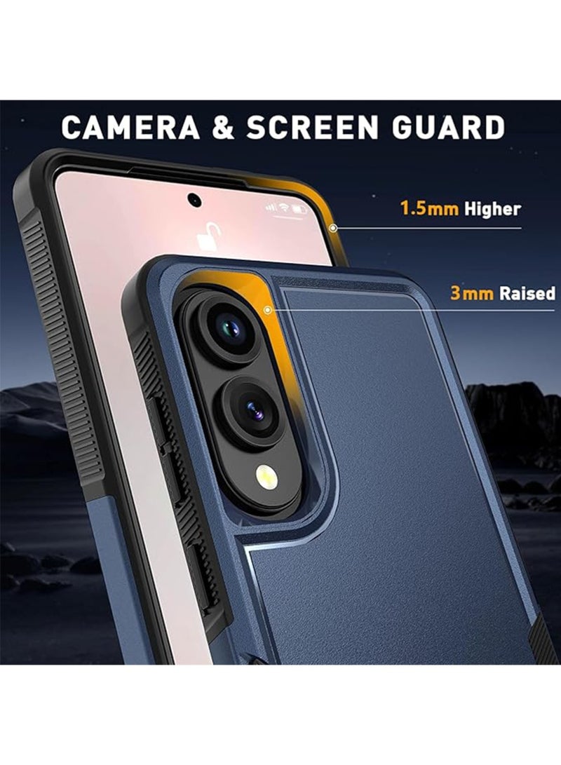 WRISTWISE Case Cover for Samsung Galaxy S25 Edge with 1 HD Screen Protector, 10 FT Military Grade Drop Protection, Anti-Slip Breathable Design, Air Cushion Full-Body Protection Phone Case, Blue - Image 4