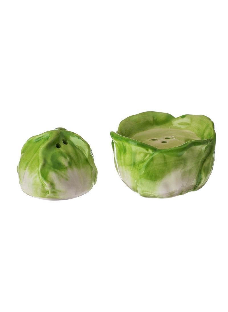 Dania Ceramic salt and pepper box set lettuce decor  - Image 2