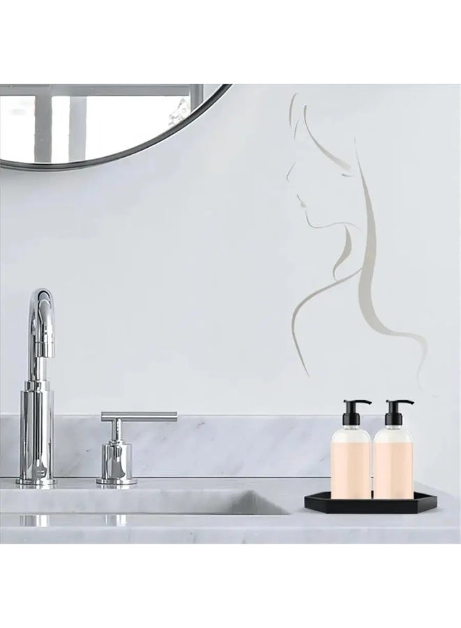 MAIDI Modern Minimalist Black Octagonal Tray, Multi-Functional Decorative Tray for Home, Bathroom & Kitchen, Stylish Storage Organizer for Perfumes, Candles, Toiletries & Kitchen Essentials, Durable Serving Tray with Sleek Design, Ideal for Elevating Home Aesthetics & Practical Organization - Image 4