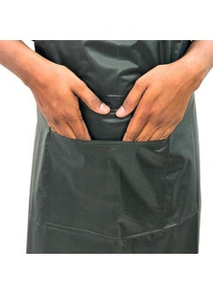VMC VMC Heavy Duty PVC/Nylon Water Proof Apron Kitchen Restaurant Adjustable Apron Unisex (Green)  - Image 3