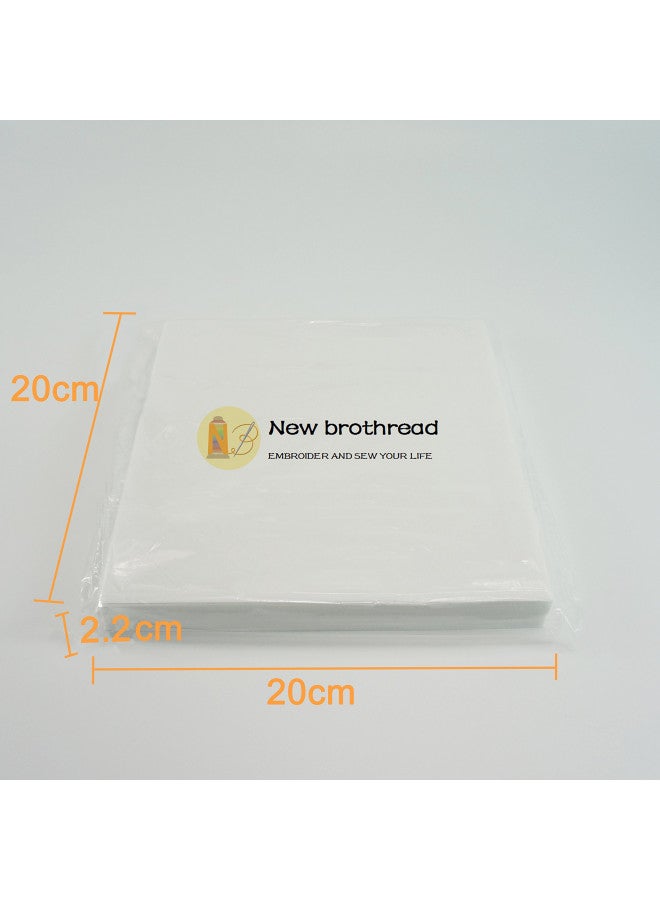 New brothread Tear Away Machine Embroidery Stabilizer Backing 8"x8" - 100 Precut Sheets - Medium Weight 1.8 oz- Fits 4x4 and 6x6 Hoops - Image 2