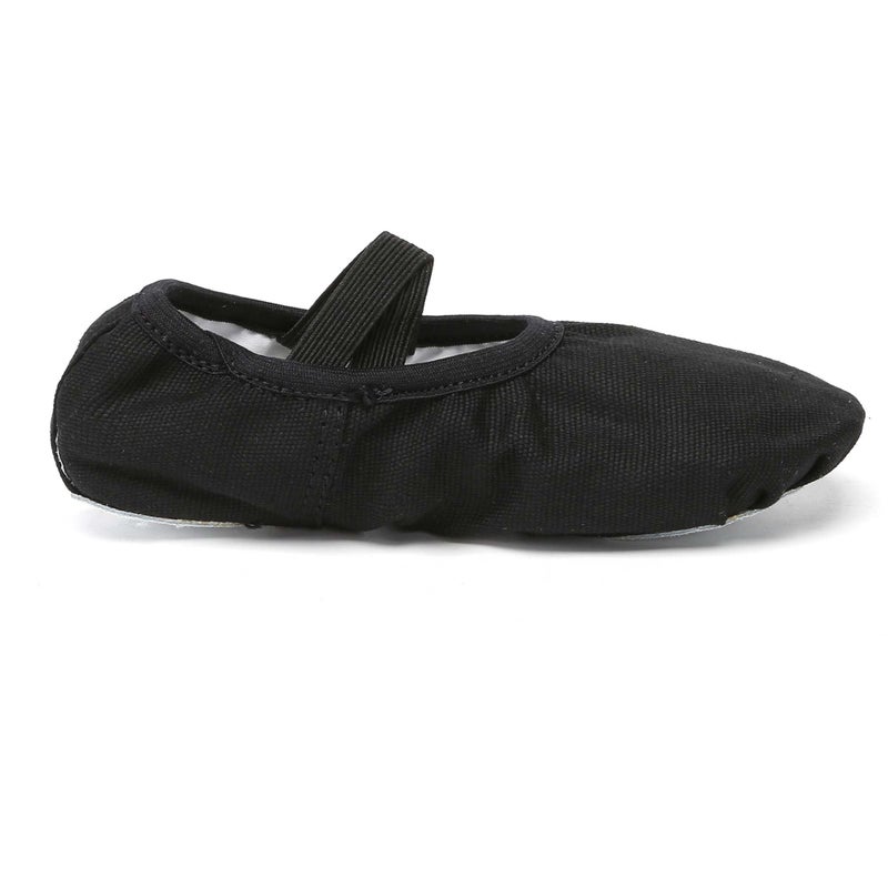 Danzcue Ballet Shoes for Women Soft Canvas Adult Dance Slippers, Ideal Ballet Flats for Women, Black 9M - Image 5