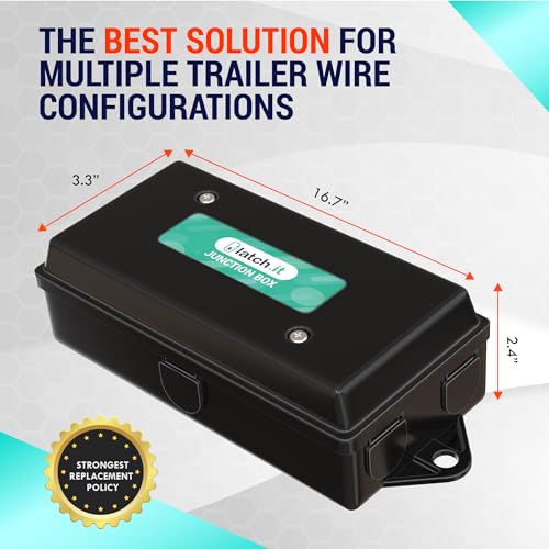 LATCH.IT 7 Way Trailer Junction Box for RV | Trailer Wiring Junction Box | Plastic Construction | 12V Wire Block | Color-Coded Terminal Block | Hardware Included for Easy Wiring for Your Camper - Image 5