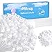 Pllieay 300 Pieces 16 Inch White Plastic Balloon Sticks Holders with Balloon Cups Reusable Balloon Stand Balloon Sticks for Centerpieces Wedding Birthday Party Anniversary Decoration - Image 2