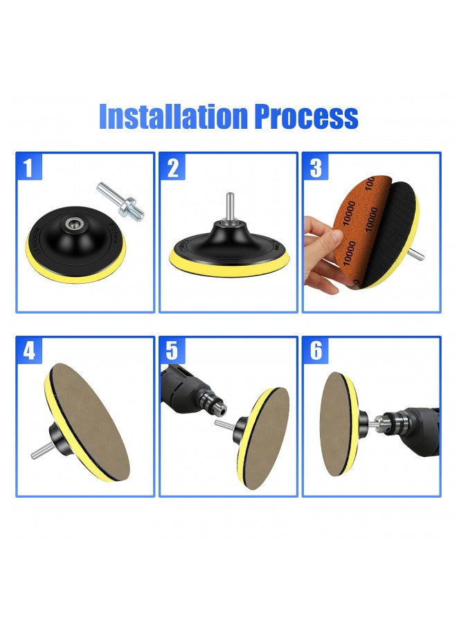 Depvko Water Grit Sandpaper 2000/3000/5000/7000/10000 and 5-inch Backing Pad Set, Wet Dry Electric Hook &Loop Sanding Disc with Pad, Grinding Abrasive Paper and Orbital Sander Polisher - Image 3