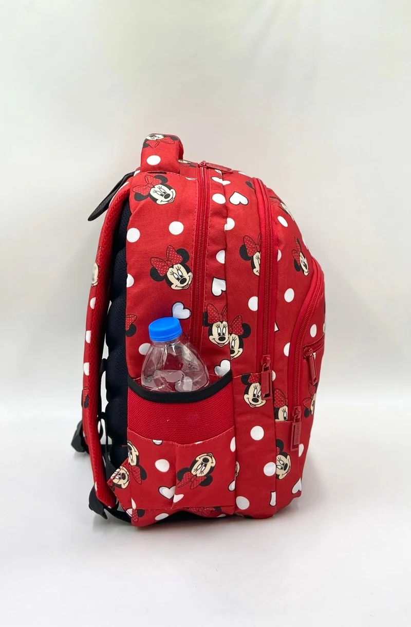 ميكس ستور Red Character Pattern Orthopedic Back Supported Primary School Bag for Girls with Lunch Box and Pencil Holder