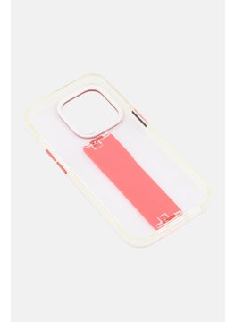 LEVELO iPhone 14 Pro Graphia Magnetic Silicone Clear Grip Case, Red  - Image 2