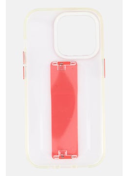 LEVELO iPhone 14 Pro Graphia Magnetic Silicone Clear Grip Case, Red  - Image 3