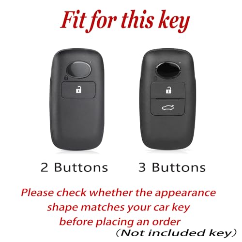 Ysbxitu HandSewn Leather Smart Key Fob Cover 2 Buttons Compatible with Daihatsu Rocky Tanto Toyota Raize Yaris Ativ Perodua Veloz Avanza Rush Key Controller Protective Cover Keychain Clip Brown - Image 3