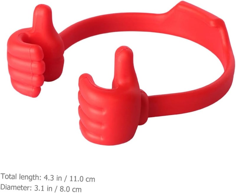 10pcs Thumbs Device Stand Holder Set, Red Cell Phone Holder Brackets for Home, Office, Kitchen Desktop Use, Compatible with Smartphones and Tablets - Image 2