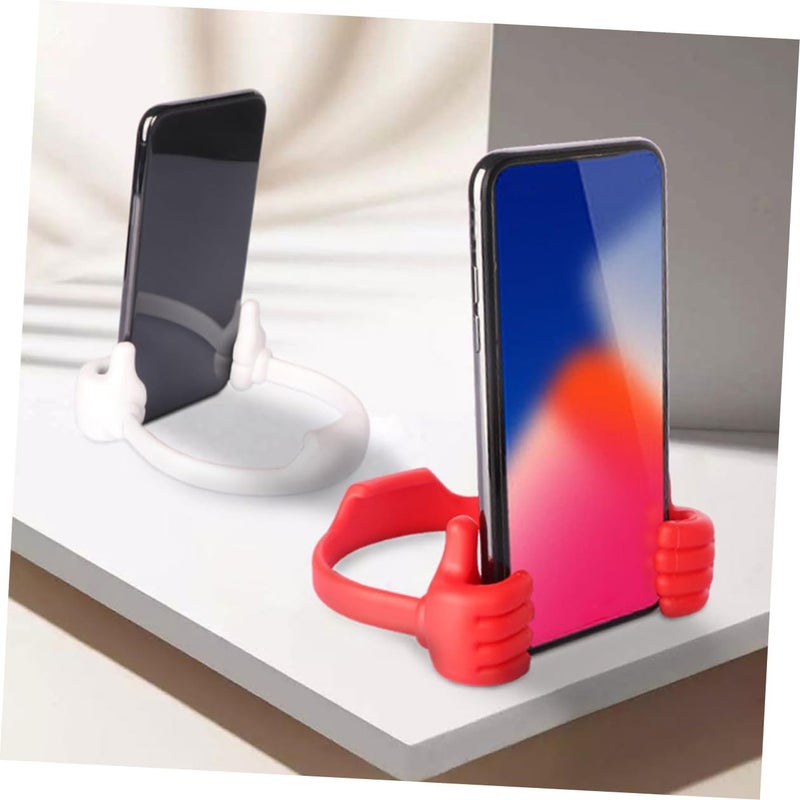 10pcs Thumbs Device Stand Holder Set, Red Cell Phone Holder Brackets for Home, Office, Kitchen Desktop Use, Compatible with Smartphones and Tablets - Image 5