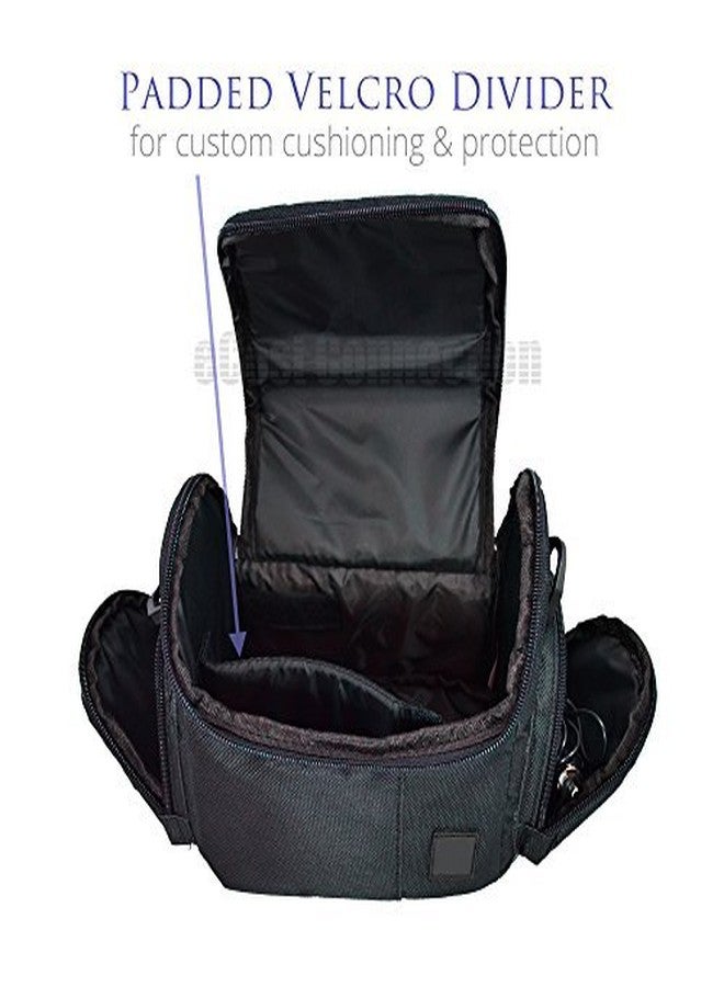 eCostConnection Medium Soft Padded Camera Equipment Bag/Case for Nikon, Canon, Sony, Pentax, Olympus Panasonic, Samsung & Many More + Microfiber Cloth - Image 2
