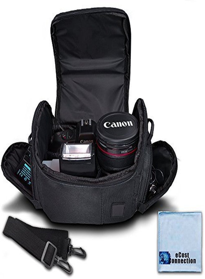 eCostConnection Medium Soft Padded Camera Equipment Bag/Case for Nikon, Canon, Sony, Pentax, Olympus Panasonic, Samsung & Many More + Microfiber Cloth - Image 1