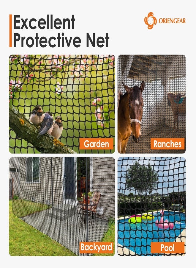 ORIENGEAR Golf Hitting Net 10x15ft & 10x20ft for Garage, Backyard – DIY Netting with Rope and Buckle, Net Only – Poles Not Included, for Chipping, Driving, Baseball, Hockey, Soccer - Image 5