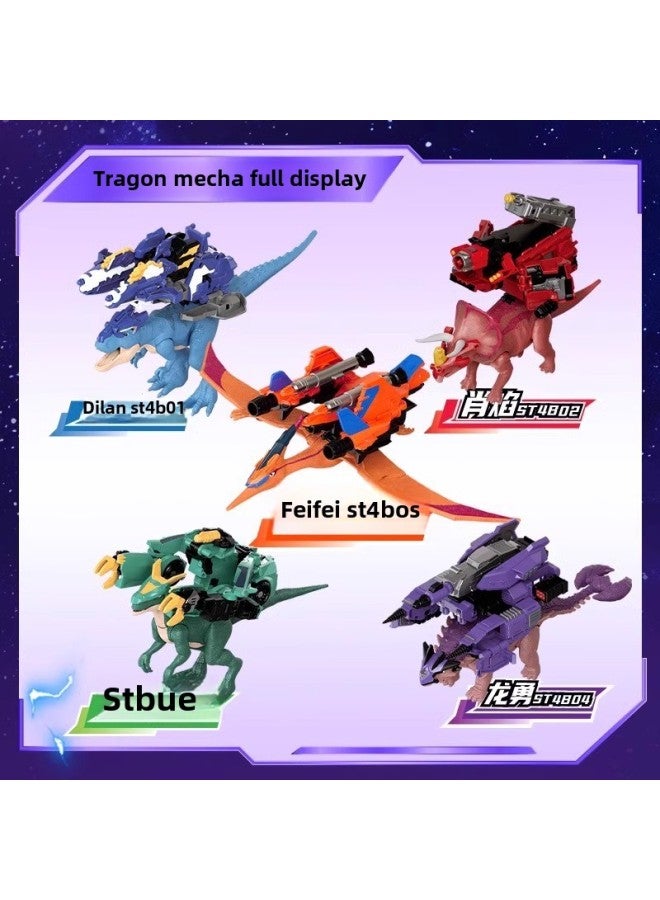 Official Genuine King Kong Special Dragon Team Classic Edition Smart Edition Dinosaur Deformed Mecha Tyrannosaurus Rex Toy-Color:Supreme Edition-dilan - Image 4