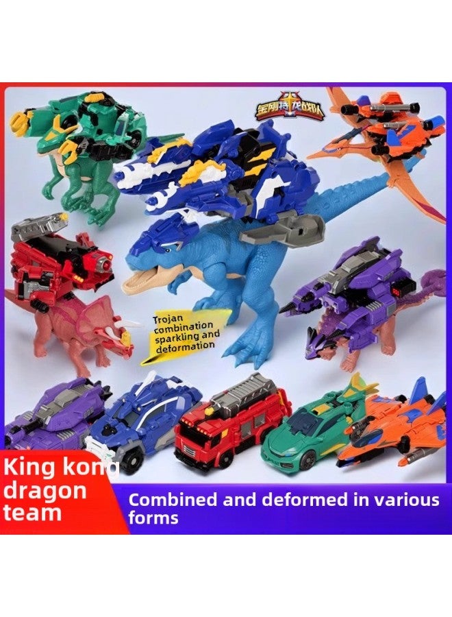 Official Genuine King Kong Special Dragon Team Classic Edition Smart Edition Dinosaur Deformed Mecha Tyrannosaurus Rex Toy-Color:Supreme Edition-dilan - Image 2