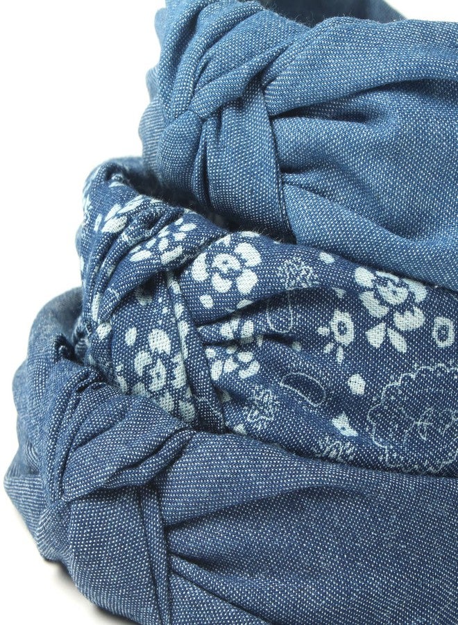 Cuizhiyu 3Pack Denim Knot Headband - Wide Non Slip Knot Headbands for Women, Girls - Blue Fabric Hair Accessories - Image 4