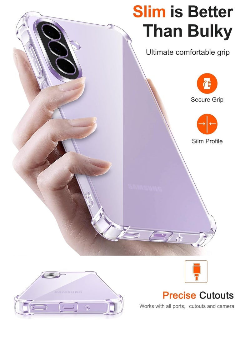 NAFCO Samsung Galaxy A27 5G - Ultra Clear Transparent Silicone Drop-Proof Clear Flexible Protective Phone Cover - Transparent - Image 2