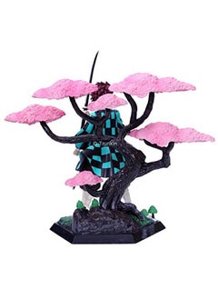 Trunkin Trunkin | Demon Slayer Tanjiro Kamado Cherry Blossom Sakura Wisteria Flower Tree Action Figure | PVC Collectible Weeb Manga Toy 19 Cms Figurine  - Image 2