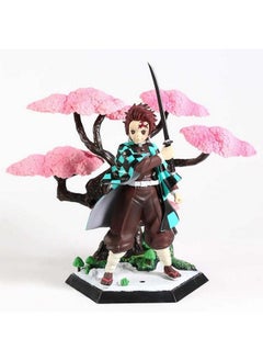 Trunkin Trunkin | Demon Slayer Tanjiro Kamado Cherry Blossom Sakura Wisteria Flower Tree Action Figure | PVC Collectible Weeb Manga Toy 19 Cms Figurine  - Image 1