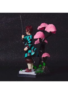 Trunkin Trunkin | Demon Slayer Tanjiro Kamado Cherry Blossom Sakura Wisteria Flower Tree Action Figure | PVC Collectible Weeb Manga Toy 19 Cms Figurine  - Image 5