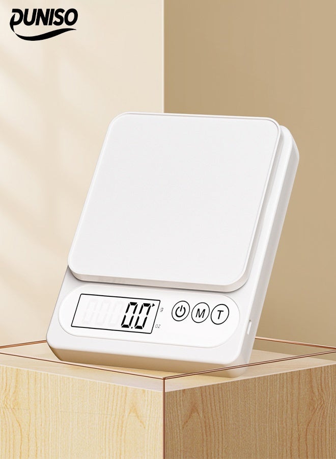 DUNISO Digital Kitchen Scale，Food Scale For Baking And Cooking，Mini Electronic Scale，with LCD Display，with Tray,Measuring Cup and Egg White Separator，Auto-Off，USB Charging，for Kitchen Cooking Baking Meal Prep - Image 1