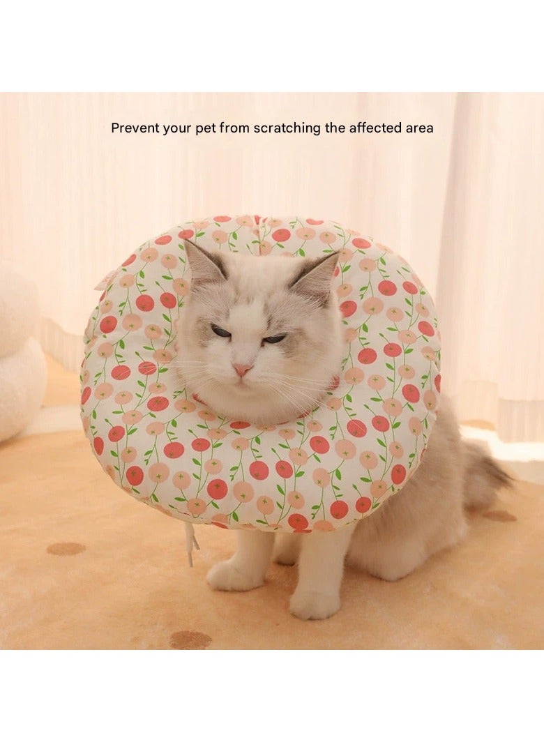 Goolsky طوق إليزابيث الناعم القابل للماء المطبوعة من القطن - مساعد حماية لتجميل القطط، مريح للارتداء - Image 1