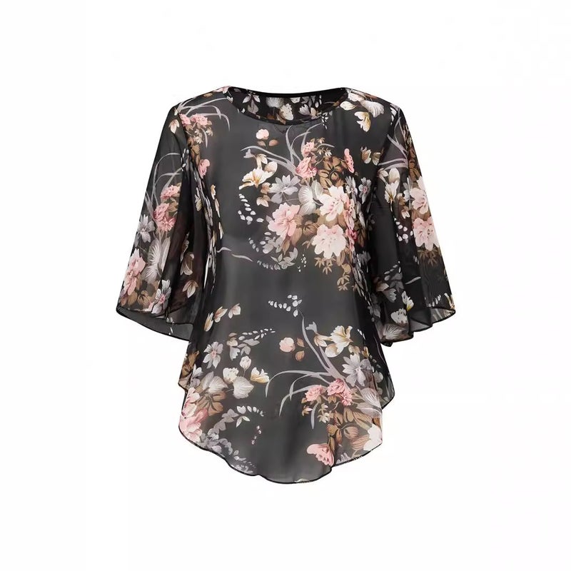 Women's Chiffon Print Blouse - Image 4