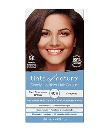 Tints of Nature 4CH Rich Chocolate Brown Permanent Hair Dye, Nourishes Hair and Covers Greys, Ammonia-Free, 4.4 fl oz - Image 1