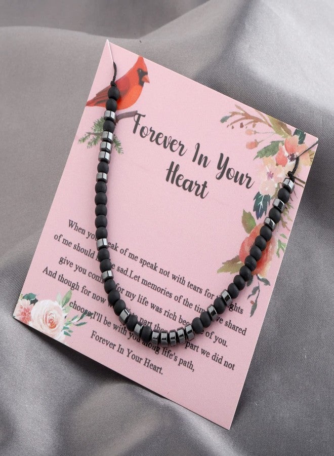 FEELMEM Cardinal Memorial Morse Code Bracelet - Forever in Your Heart - Condolence Sympathy Gift for Loss of Loved One - Bereavement (Forever In-Morse) - Image 5