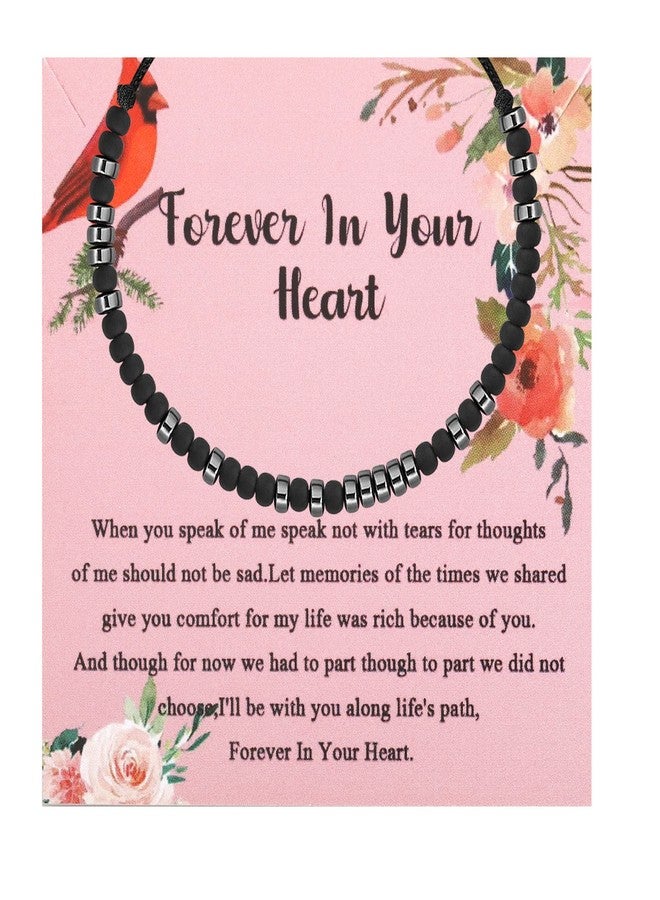 FEELMEM Cardinal Memorial Morse Code Bracelet - Forever in Your Heart - Condolence Sympathy Gift for Loss of Loved One - Bereavement (Forever In-Morse) - Image 1