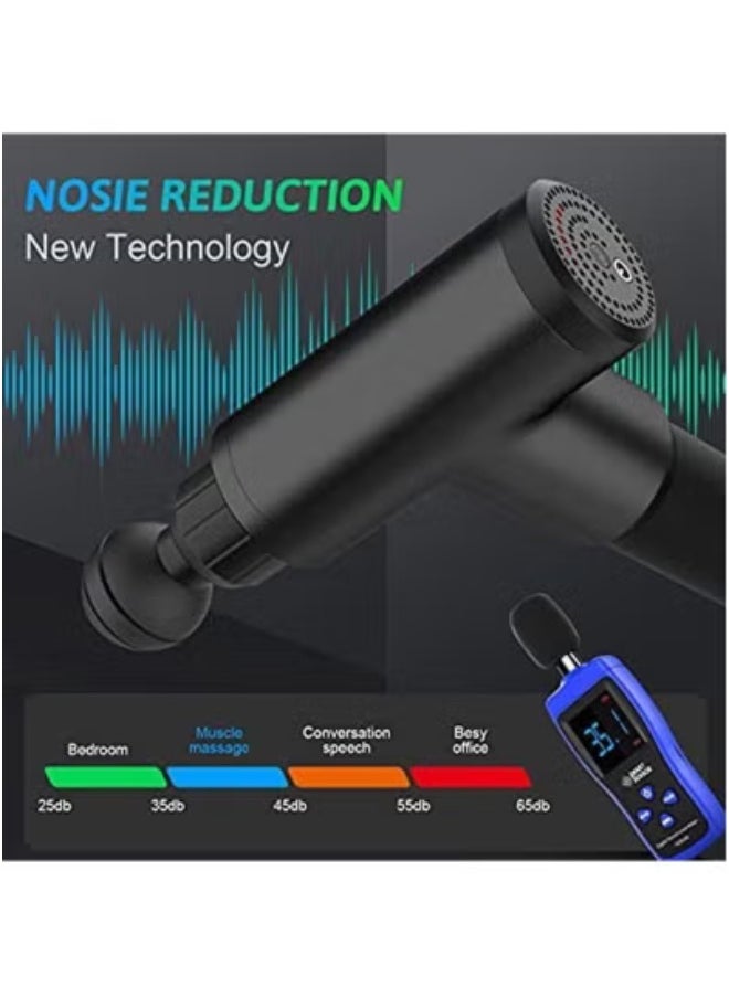 JAJEEK 💪 Portable Deep Tissue Muscle Massage Gun with 6 Adjustable Speeds & 4 Interchangeable Heads | Cordless Electric Handheld Massager for Back, Neck, Shoulders & Legs | Quiet Percussion Therapy for Pain Relief, Fitness Recovery & Stress Reduction – Men & Women  - Image 2