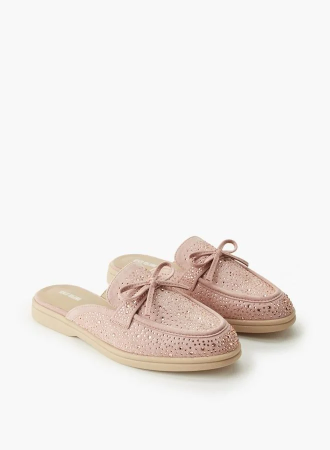 Renzo Ruganni PINK Women Embellished Mules for Women | Best Price UAE