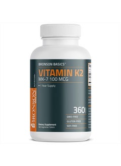Bronson Vitamin K2 MK-7 100 MCG, K2 as MK7 Menaquinone, Bone Support 1 Year Supply, 360 Tablets  - Image 3