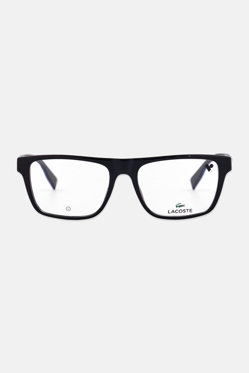 LACOSTE Men L2951 Square Reading Glasses, Black - Image 1
