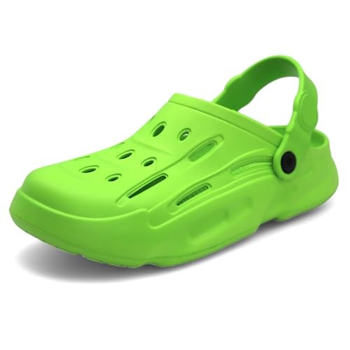 SVAAR Men's Premium Comfortable Clogs || Effortless All-Day Ease with Supportive Back Strap Sandals for Men Neon Green - Image 1
