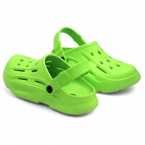 SVAAR Men's Premium Comfortable Clogs || Effortless All-Day Ease with Supportive Back Strap Sandals for Men Neon Green - Image 3