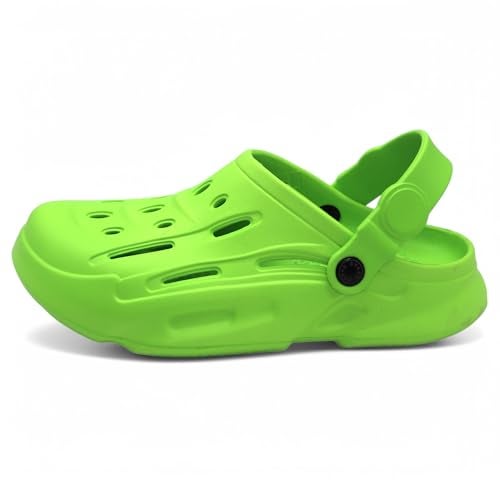 SVAAR Men's Premium Comfortable Clogs || Effortless All-Day Ease with Supportive Back Strap Sandals for Men Neon Green - Image 2