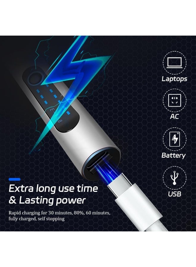 Engraving Tool Kit, Rechargeable Engraving Pen with 37 Bits & Stencils, Cordless Micro Engraver Etching Pen DIY Rotary Engraver Tool for Jewelry Glass Metal Ceramic Plastic Wood Stone Carving - Image 3