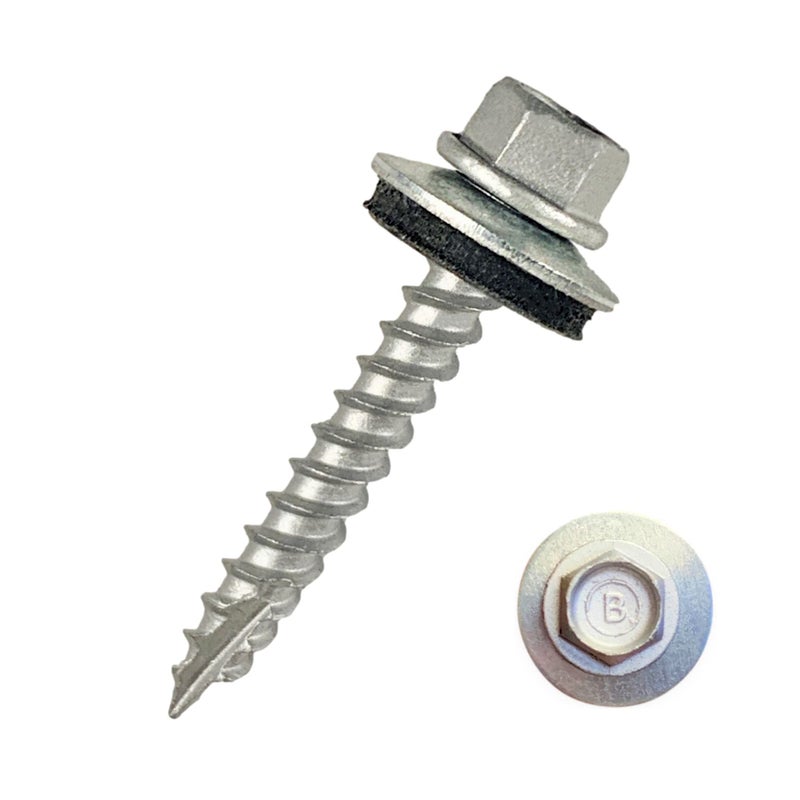 Eagle 1 Metal Roofing Screws 10 Painted Hex Head SelfTapping Screws with EDPM Rubber Washer for Metal to Wood Vinyl Small Sheet Metal Free Magnetic Driver Zinc 15 Inch 500
