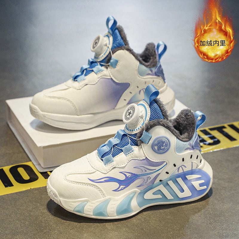 2024 Spring, Summer, Medium And Large Boys Sandals Hollow Mesh Sports Shoes Plus Velvet Cartoon Baby Shoes Manufacturer - Image 1