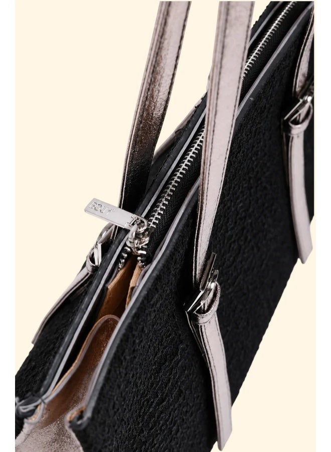 BOU Metallic Strap Tote - Black - Image 2