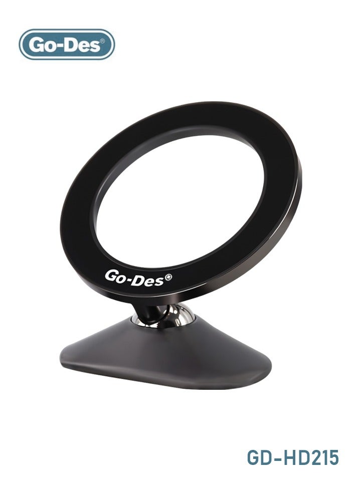 جو-ديز حامل هاتف مغناطيسي Go-Des GD-HD215، دوران 360 درجة، مغناطيس قوي N52، متوافق مع Magsafe، هيكل معدني، مناسب للوحة القيادة في السيارة والاستخدام المنزلي - Image 1