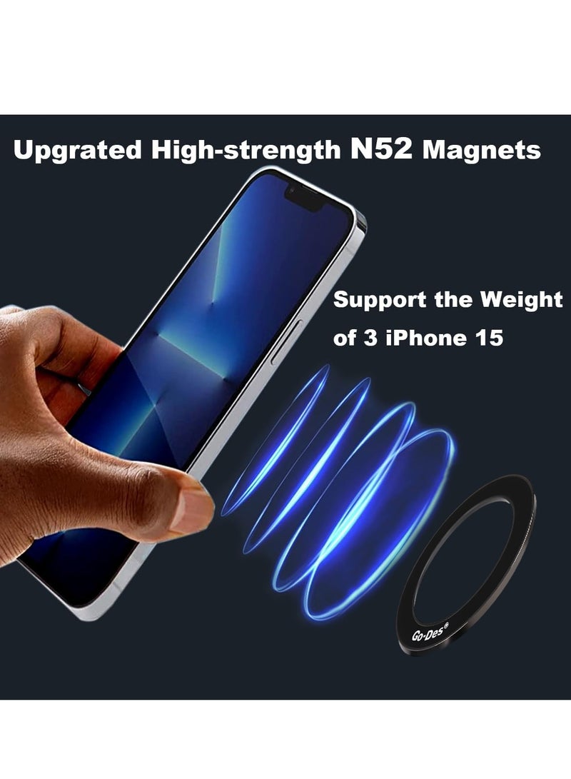 جو-ديز حامل هاتف مغناطيسي Go-Des GD-HD215، دوران 360 درجة، مغناطيس قوي N52، متوافق مع Magsafe، هيكل معدني، مناسب للوحة القيادة في السيارة والاستخدام المنزلي - Image 2