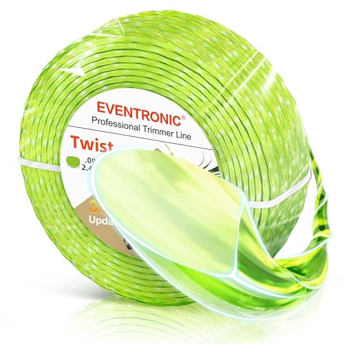 EVENTRONIC Weed Eater String, 095 Trimmer Line of 150-Feet(1/2LB), Trimmer Line for Universal Replacement, Twist Weed Wacker String Fits Medium& Heavy Grass&Weeds, String Trimmer Line of Yellow Premium Nylon - Image 1