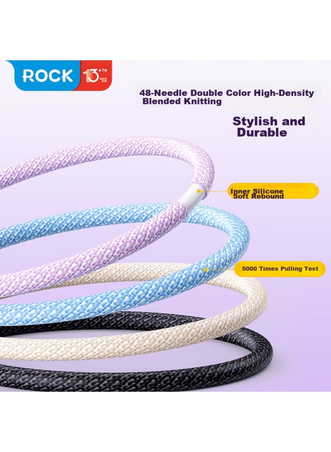 Rock In Charging Cable, 100w Fast Charging, Compatible With Android, Apple, Usb-c, Multi-functional, Suitable For Iphone 16 Pro Max/15/14, Huawei, Xiaomi Phones - Image 3