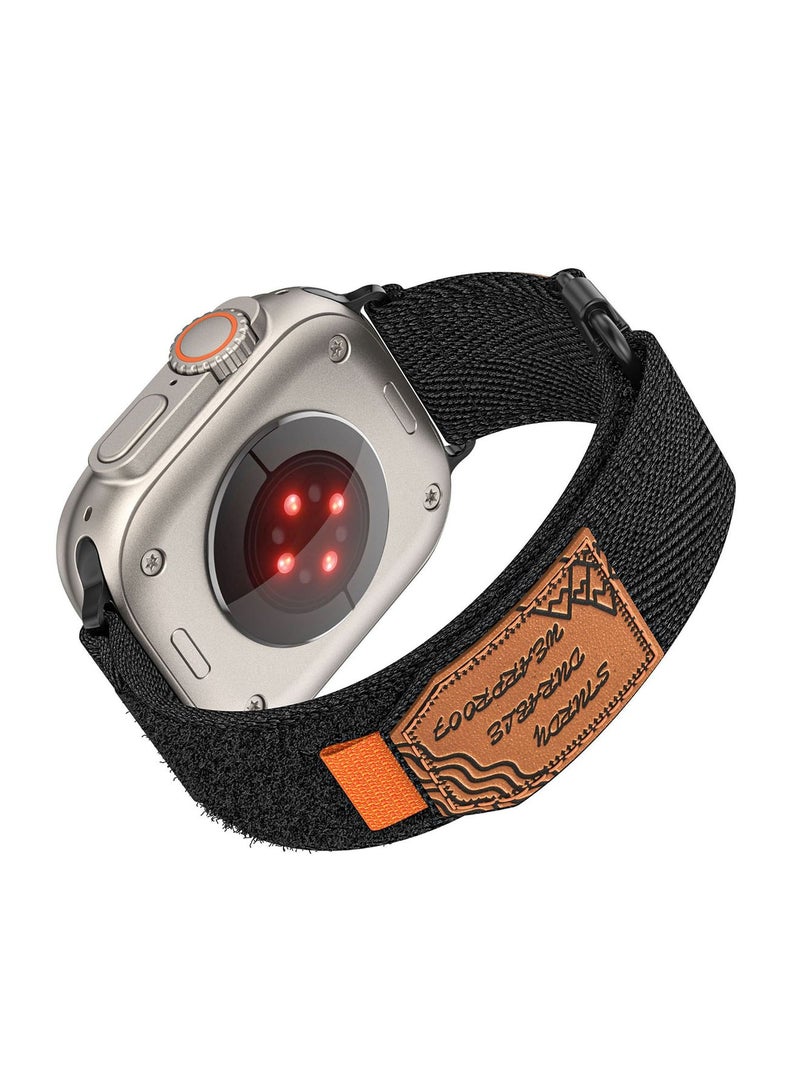 Compatible with iWatch Band 42mm 44mm 45mm 49mm Adjustable Nylon Woven Sport Strap for iWatch Series Ultra/8/7/SE/6/5/4/3/2/1 - Image 4